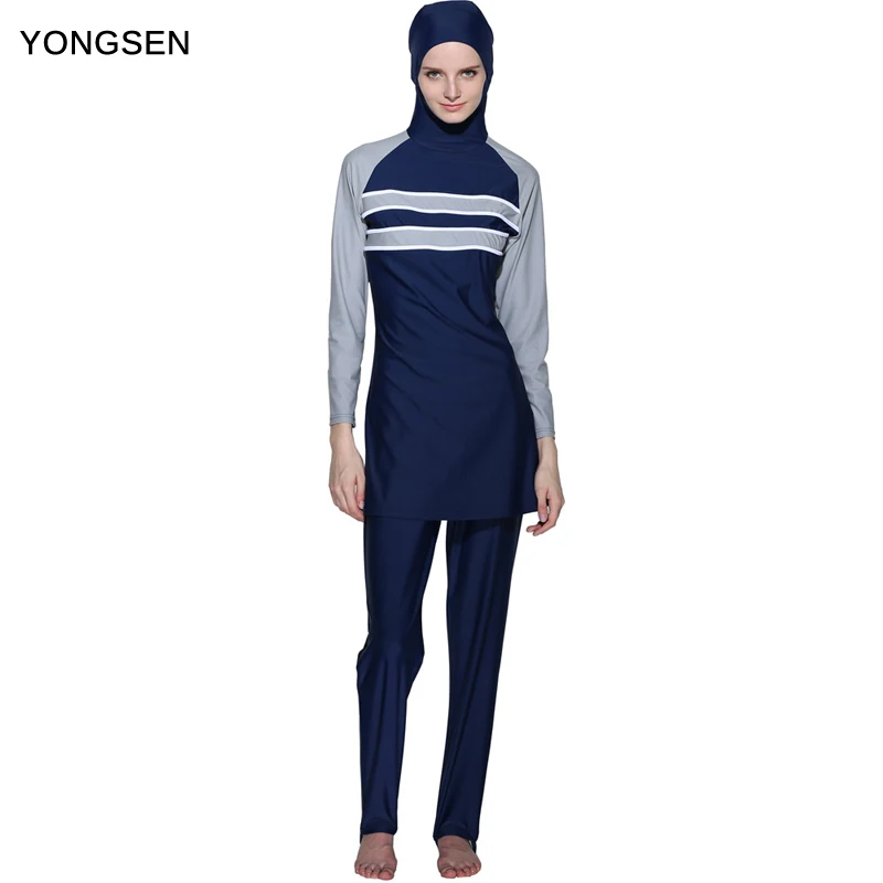 YONGSEN Full Coverage Muslim Swimwear Islamic Women Modest Hijab Plus ...