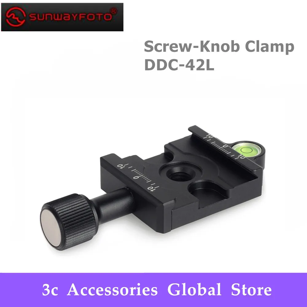 

SUNWAYFOTO Screw-Knob Clamp DDC-42L Tripod Head Quick Release Clamp For DSLR Tripode Quick Plate BallHead Lever