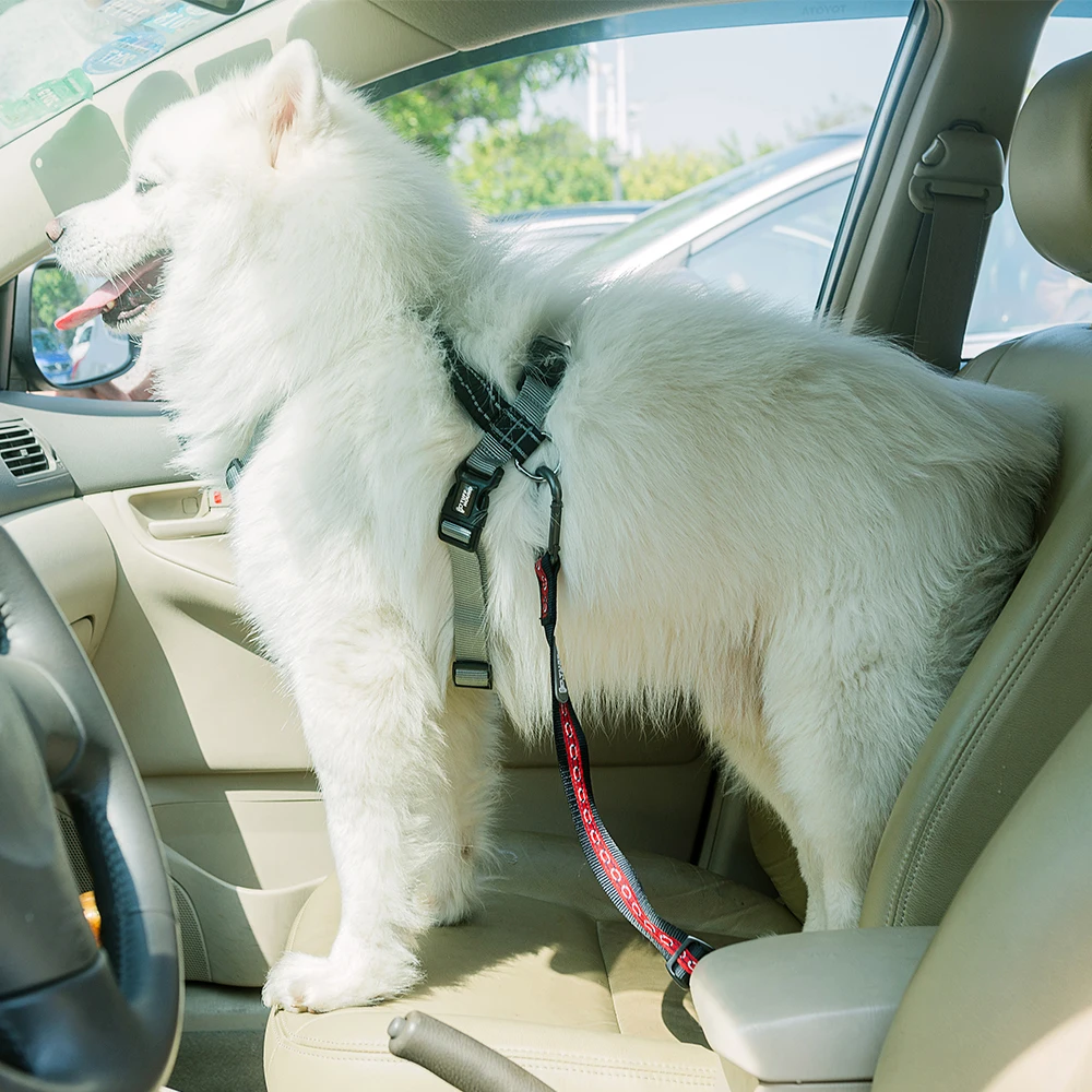 Nylon Pets Puppy Seat Lead Leash Dog Harness Vehicle Seat Belt Pet