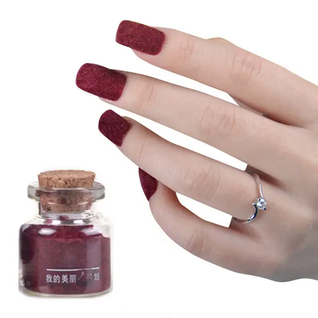 Online 1 Pcs Decorate Velvet Fiber Gel Nail Polish Design 1 Pcs Decorate Velvet Fiber Gel Nail Polish Design Flocking Dust Powder Art Varnish