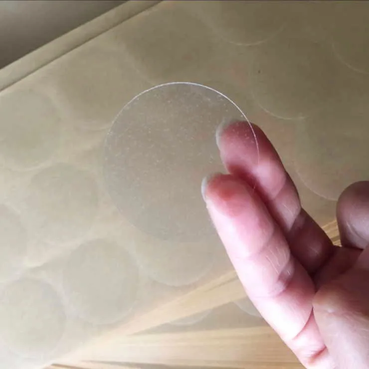1000PC PVCSealing Label Sticker 30x 30mm Transparent new