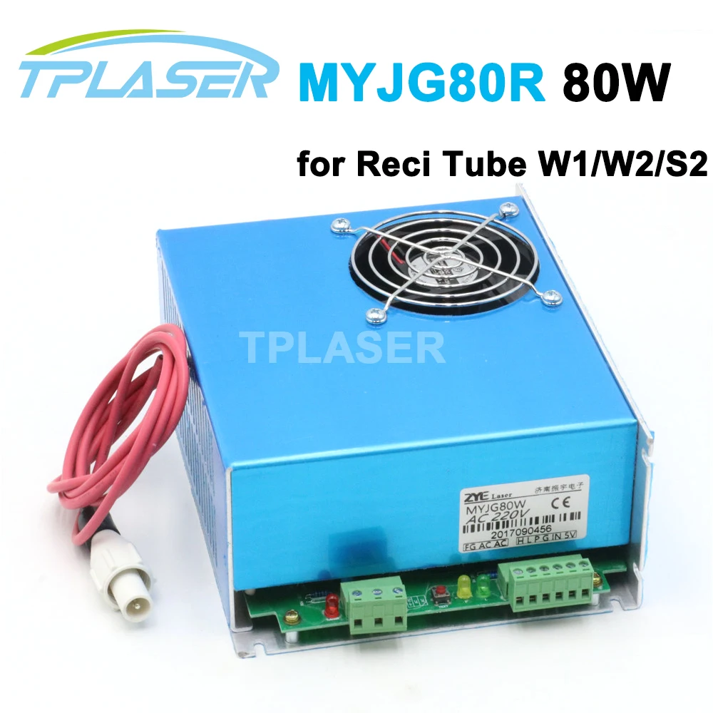 

80W CO2 Laser Power Supply MYJG-80R for Reci Laser Tube S2 and CO2 Laser Engraving Cutting Machine