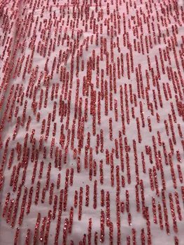 

fashion CiCi-6613 glued glitter sequin embroidery tulle mesh lace