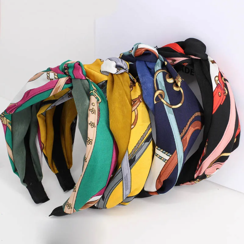 

2018 Fashion Knot Headband Turban Elastic Hairband Girls Head Hoop Vintage Style Women Hiar Accessories