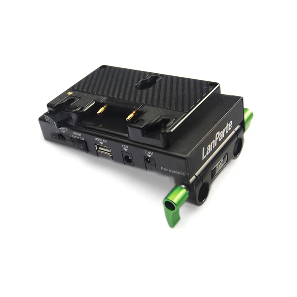 

Lanparte Gold Mount Battery Power Distributor A-Mount Battery Pinch with HDMI Splitter Anton Bauer Mount for Video Studio Camera