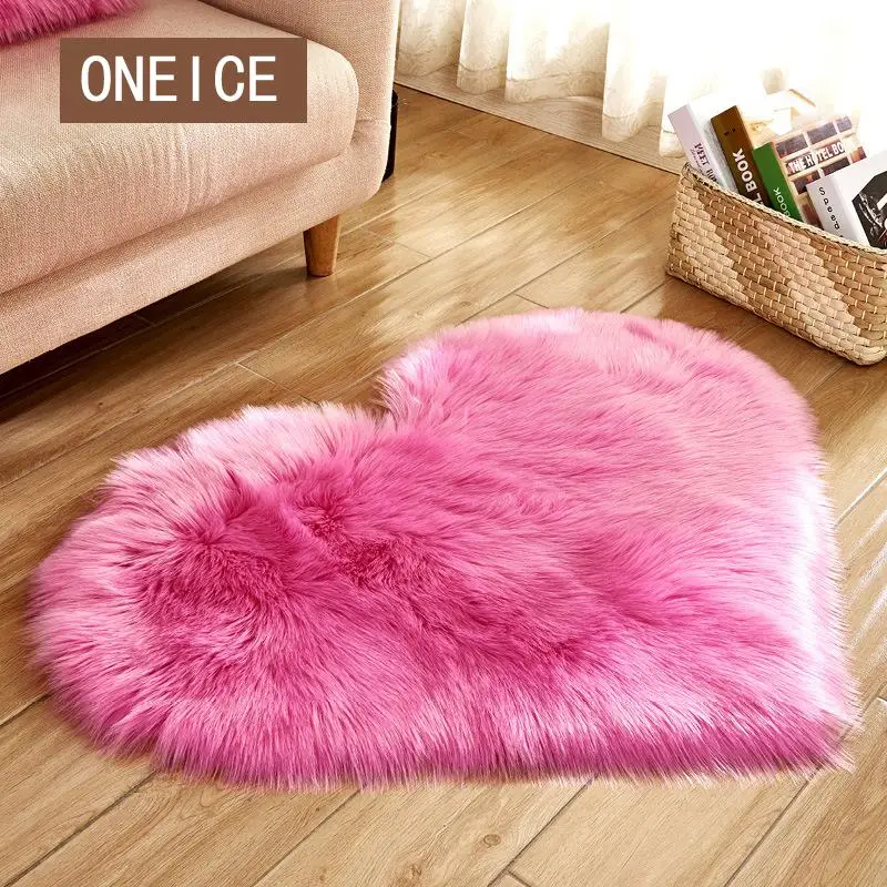 cheap Love Rug Imitation Wool Carpet Mat Mattress Blanket Sofa Cushion Plush Living Room Coffee Table Bedroom