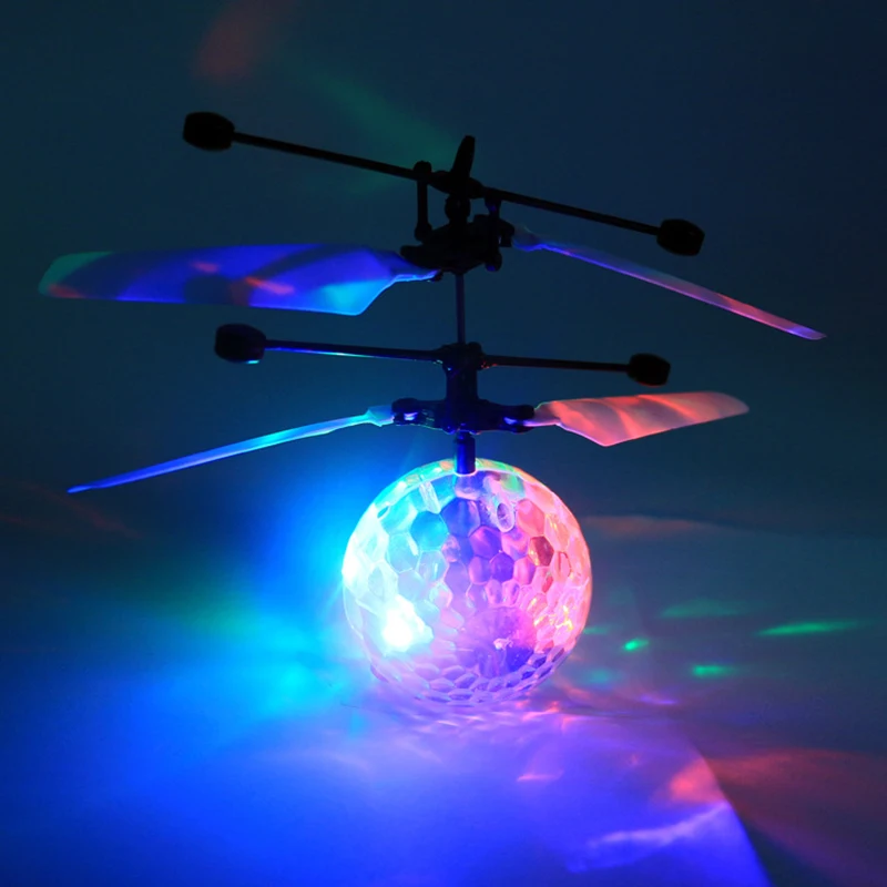 Flying Ball LED Luminous Kid Flight Balls Electronic Infrared Induction Aircraft Remote Control Toys Magic Sensing Helicopter