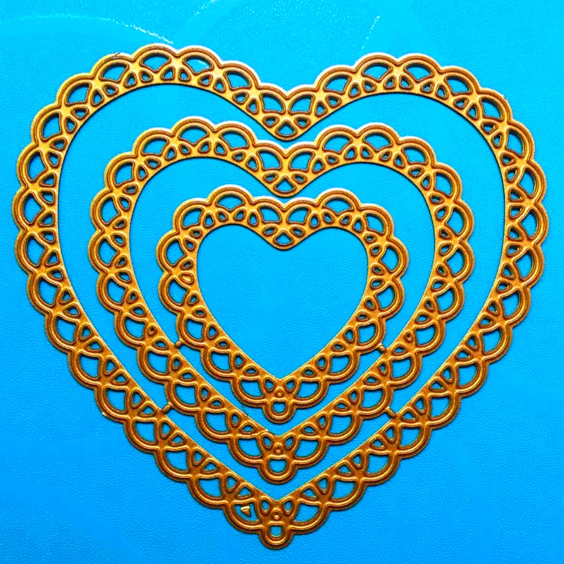 

YINISE 1186 Love Heart Metal Cutting Dies For Scrapbooking Stencils DIY Album Cards Decoration Embossing Folder Die Cuts CUTTER
