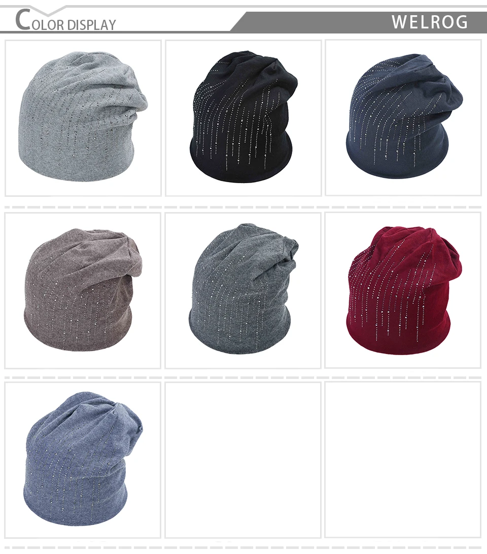 WELROG Новое поступление головной убор шапки женские бини шапки для женщин осень зима вязанные с шерстью Skullies шапки кепки для женщин