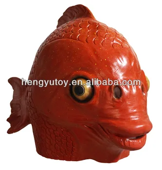 

Carnival Fish Latex Mask with Red Full Head Halloween Decoration Mask