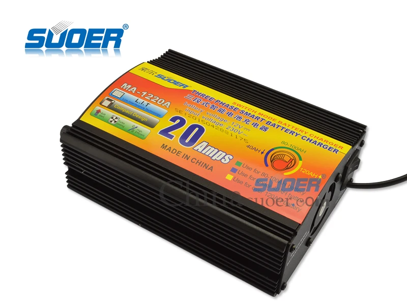 Suoer【Gel Батарея Зарядное устройство 】 лучшая цена универсальный Батарея Зарядное устройство 20A 12V автомобиль Батарея Зарядное устройство(MA-1220A
