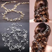 Ocidental casamento jóias headdress noiva artesanal topo casamento acessórios para o cabelo coroa floral cristal pérola ornamentos de cabelo