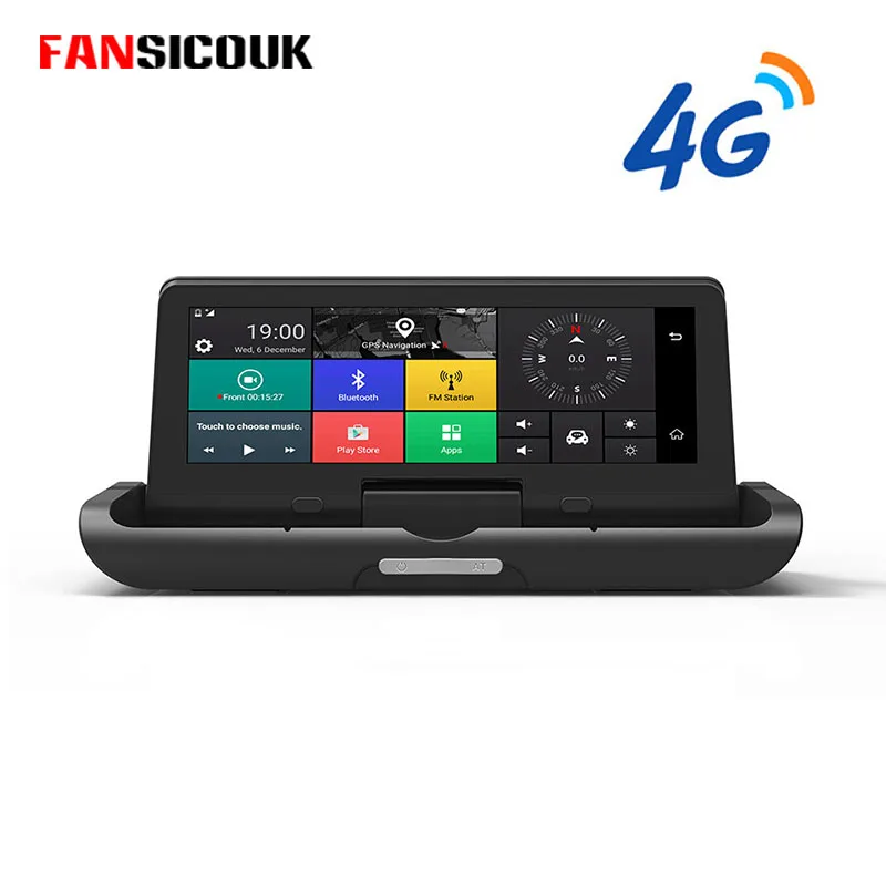 

FANSICOUK 3G/4G Car DVR ADAS Dash Cam GPS Navigator FHD 1080P Android WiFi Video Recorder 8''Dual Lens Rearview Camera 785