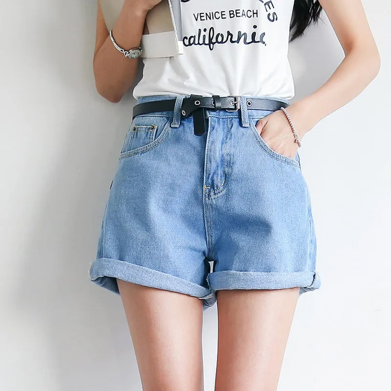 retro denim shorts