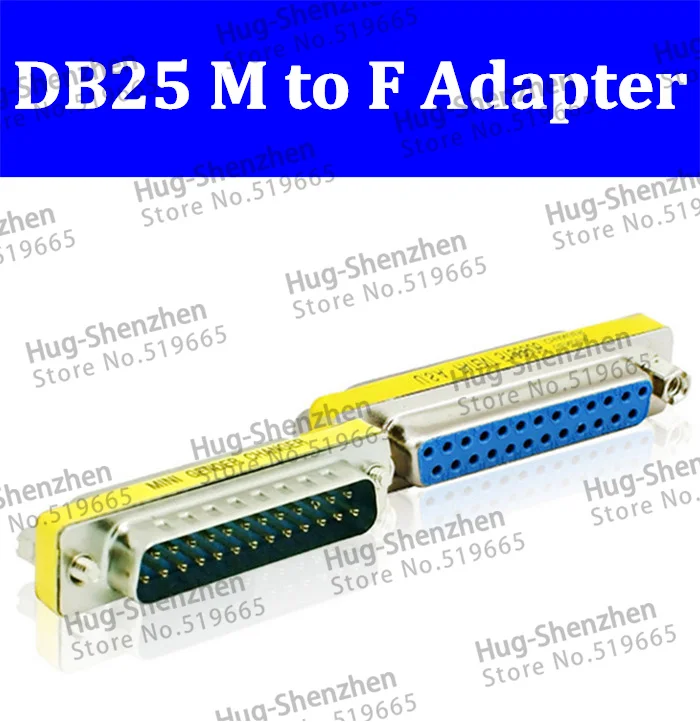 Wholesale Promotion Serial Cable Extended Adapter 25 Pin DB25 Male to Female M/M Mini Gender Changer Connector 10pcs