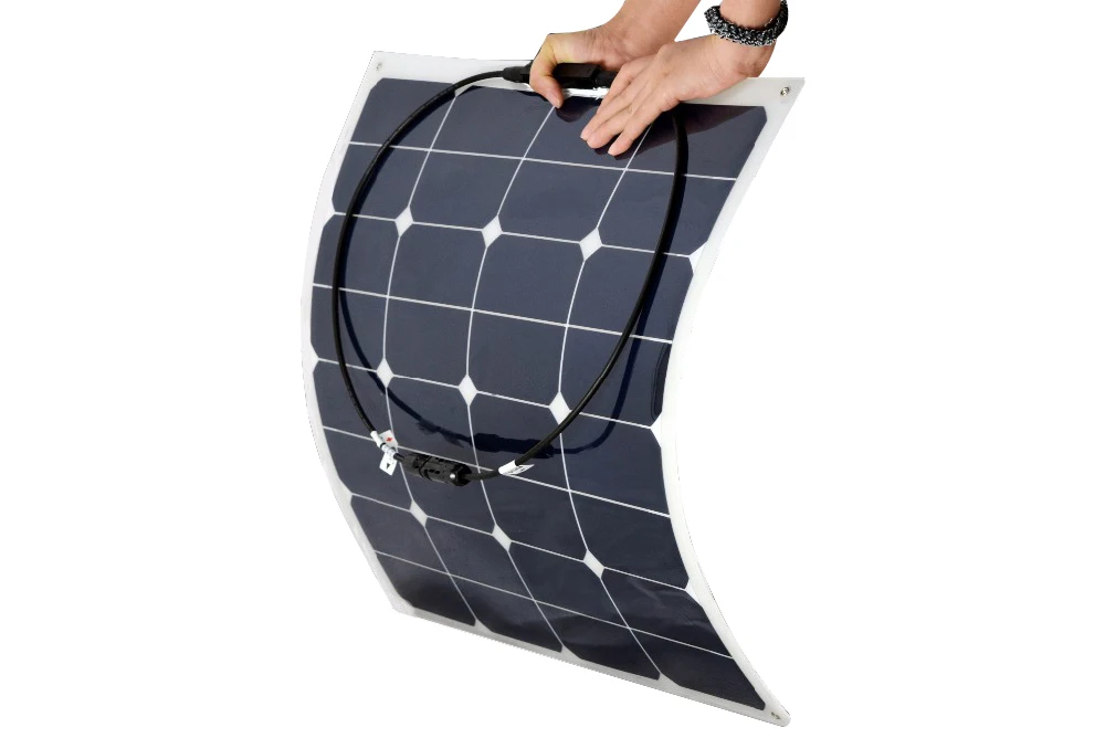50 Вт солнечная панель Солнечная энергия 18 в 12 В легкий сгибаемый полу Гибкий Painel солнечное зарядное устройство с Mc4 разъемом для Rv лодки кабины