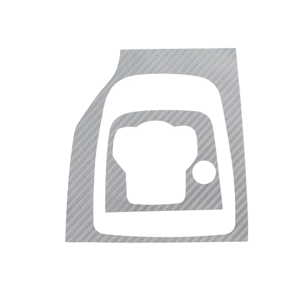 Ручка переключения передач из углеродного волокна для салона автомобиля, накладка на панель, наклейка, подходит для Mazda 3 Axela - Название цвета: RHD MT Silver