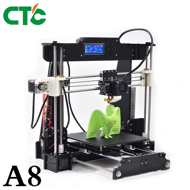 CTC A8 i3 Impresora 3D Printer High Precision Imprimante 3D DIY Kit With Aluminium Extruder Hotbed SD Card Build Tools Filament CTC A8 i3 Impresora 3D Printer High Precision Imprimante 3D DIY Kit With Aluminium Extruder Hotbed SD Card Build Tools Filament