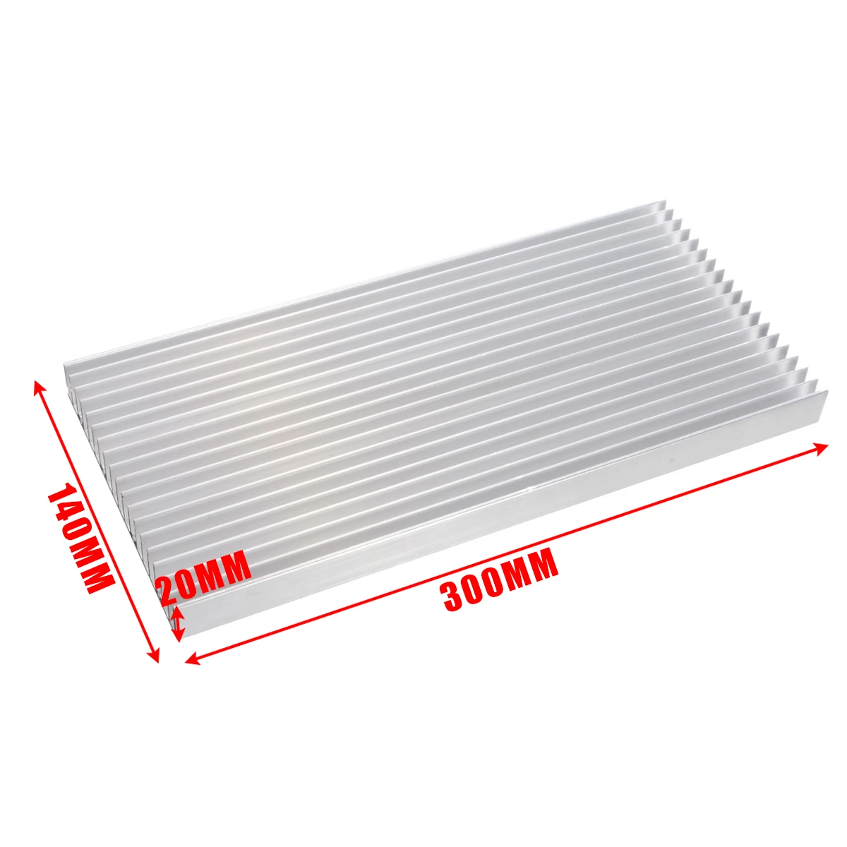 300x140x20mm DIY Aluminum Heat Sink Cooling Heatsink Kit For LED Power IC Transistor For Electronic Heatsink Cooling Cooler