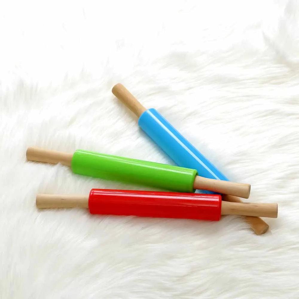 1 PC Rolling Solid Wood Handle Pin Pastry Fondant Paste Stick Tool Wood