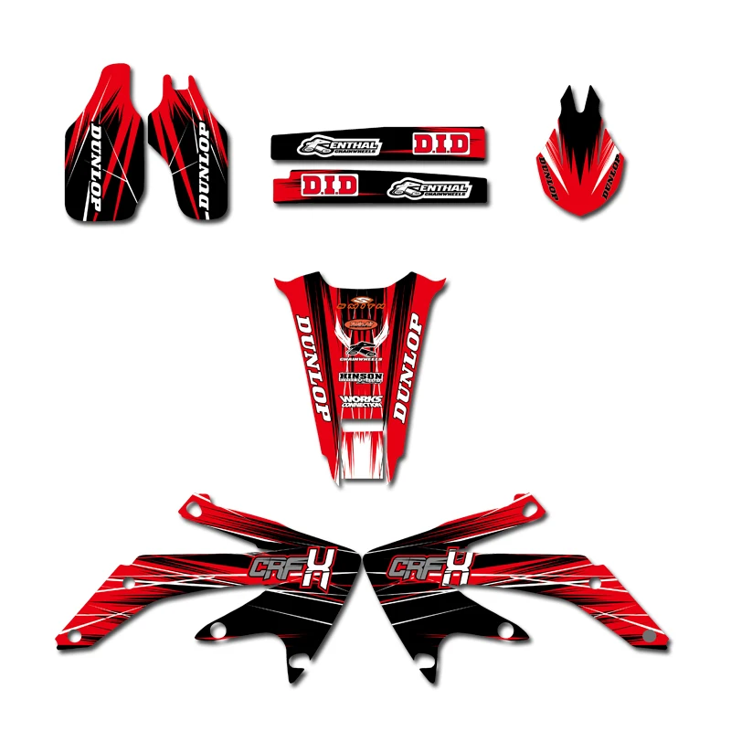 Наклейка графическая для мотоцикла Honda CRF450X CRF 450X 450X4 Stroke 2004 2018 2017 2016 2015 2014 2013 2012