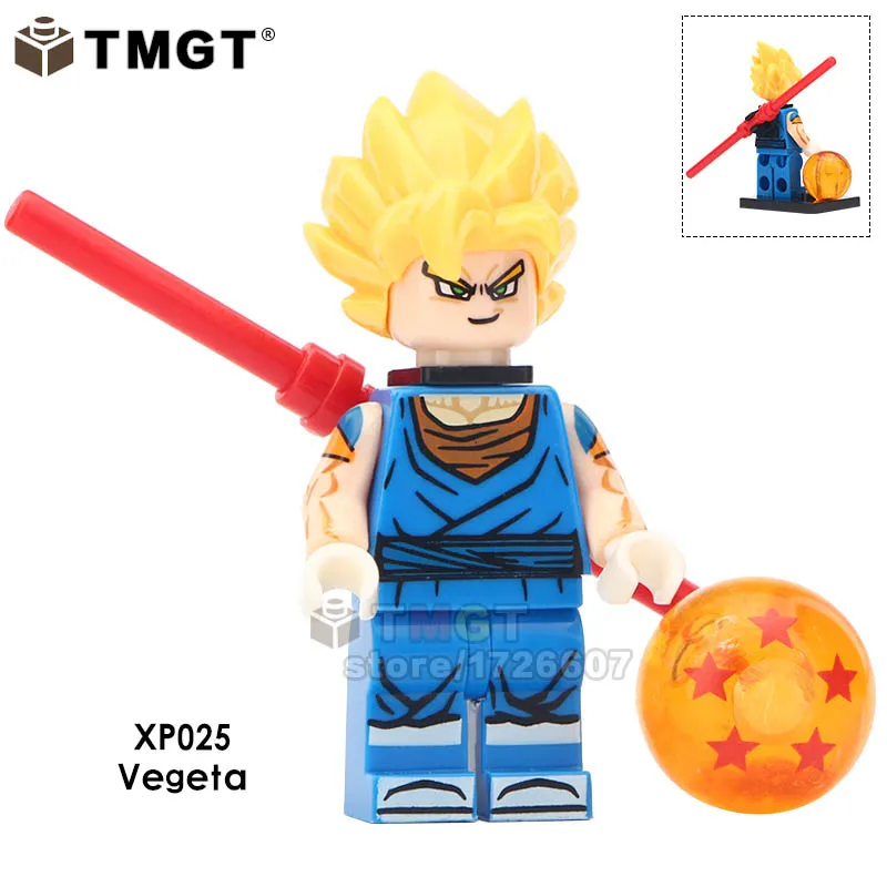 10 лотов японский мультфильм Dragon Ball Z Son Goku Веджета супер сайян Vegito Сейлор Мун детские строительные блоки кирпичные игрушки