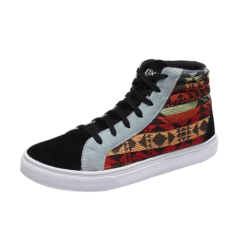 Geometry Weaving Canvas Skateboard Shoes Youth Men Hip hop