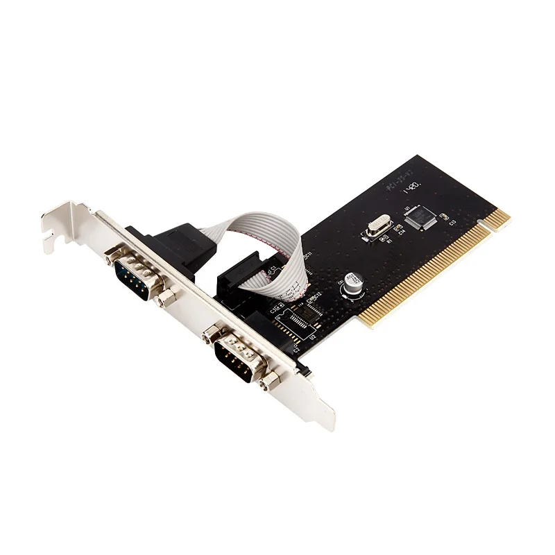 

high quality 2 Ports PCI To COM 9Pin Serial Port RS232 Expand Riser Card Adapter TX382B chipest