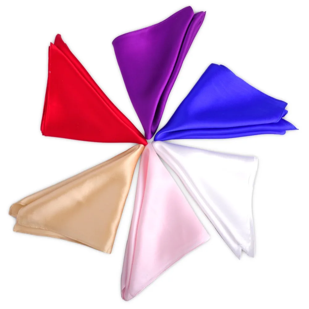  ciciTree 100% Natural Silk Men Pocket Square Men's 35cm Plain Solid Color Handkerchief for Wedding 