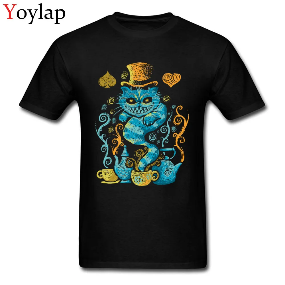 

Cheshire Cat Wonderland Impressions Men's Unique Cartoon Tops T Shirt Fashion Simple Style T-shirts Cotton
