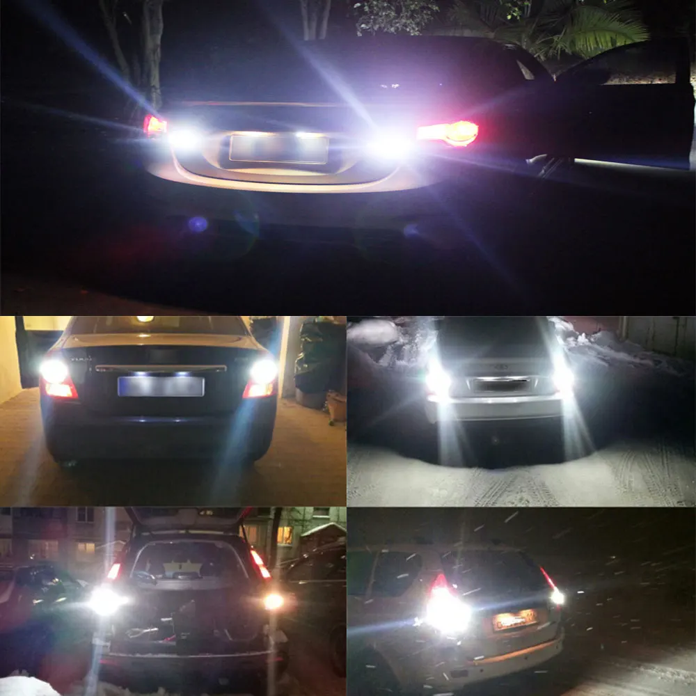 Светодиодная лампа P21W Canbus 1156 BA15S 2 шт. без ошибок 15SMD автомобильная светодиодная