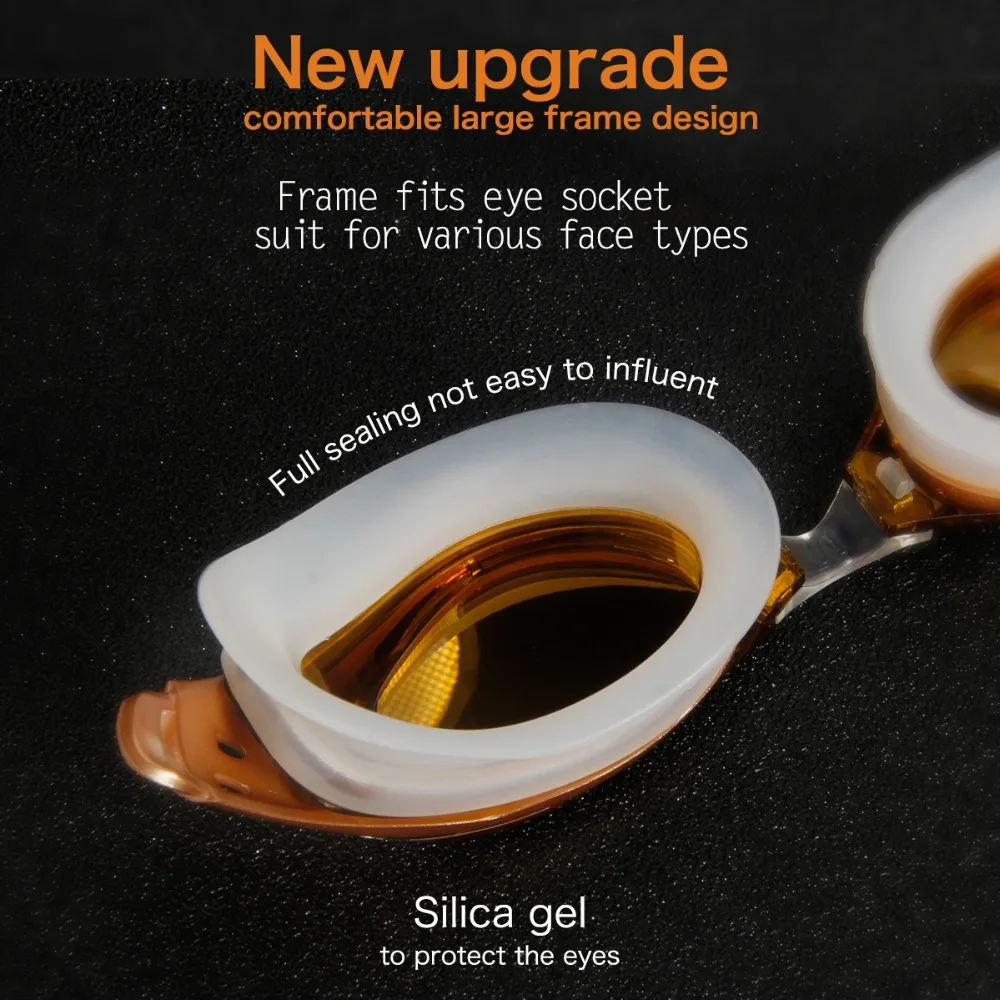 Men Women Silicone Electroplate Plating Swimming Glasses Anti Fog UV Protection Swim Goggles Waterproof Eyewear Without Box 5