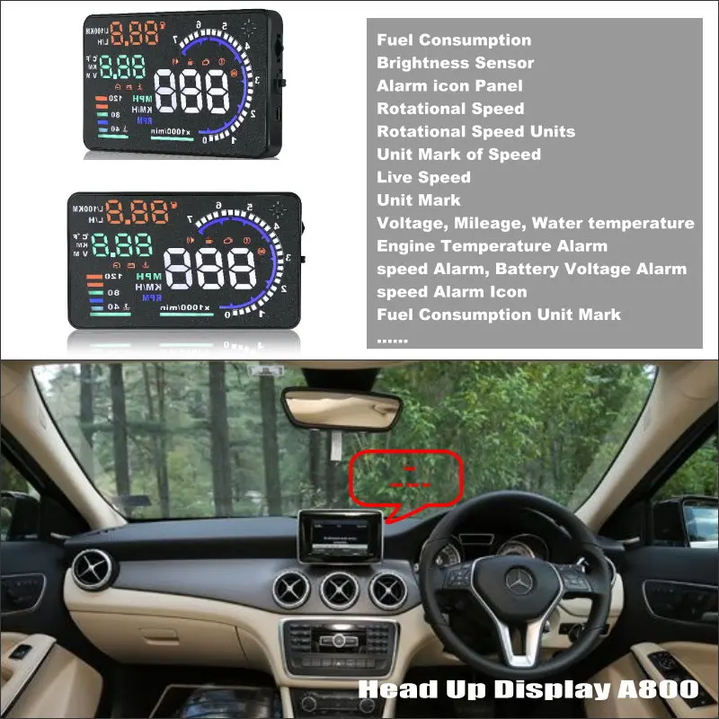Для Mercedes Benz gla класса MB X156 2013~-отражают на лобовое стекло автомобиля Детская безопасность вождения HUD дисплей экранный проектор