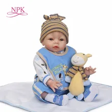 NPK 22 дюймов милые BeBes кукла трансфер до возрождающая кукла из мягкого хлопка тела, силиконовые перерожденные куклы реалистичные Новорожденный ребенок подарок Juguetes детские игрушки