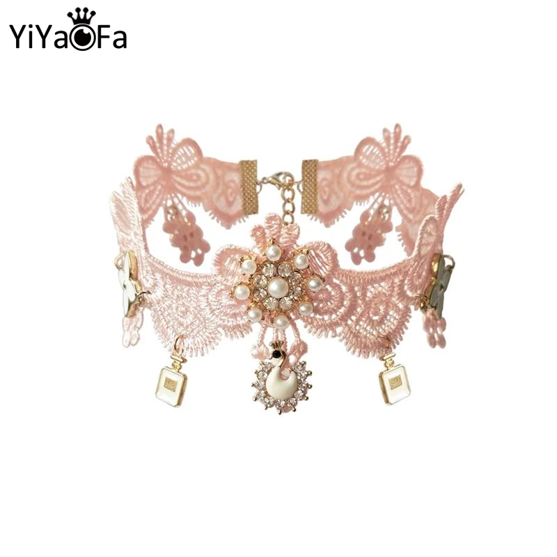 

YiYaoFa Vintage Collar Lace Necklace & Pendant Choker Necklace for Women Accessories Lady Gothic Party Jewelry GN-66