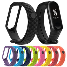 Спортивный смарт-браслет с ромбовидным узором ремешок для Xiaomi Mi группа 4 браслет для браслет millet 4 умные аксессуары