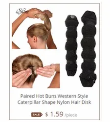 Women Fashionable Foam Sponge Magic Hairdisk Ladies Pearl Plate