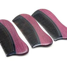 Фиолетовый бык рога ручной работы супер частые зубцы деревянные расчески без статического кармана борода для причесывания и укладки волос инструмент 10 шт./партия