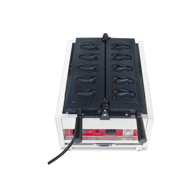 

110V 220V Commercial Bear Shaped Waffle Maker Cartoon Shaped Cake Baker Iron Non-stick Waffle Making Machine EU/AU/UK/US Plug