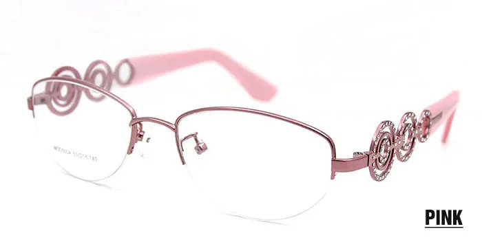 ESNBIE фирменный дизайн роскошные женские полуоправные очки близорукость Rx рецептурное стекло es онлайн Оптическое стекло очки oculos de grau