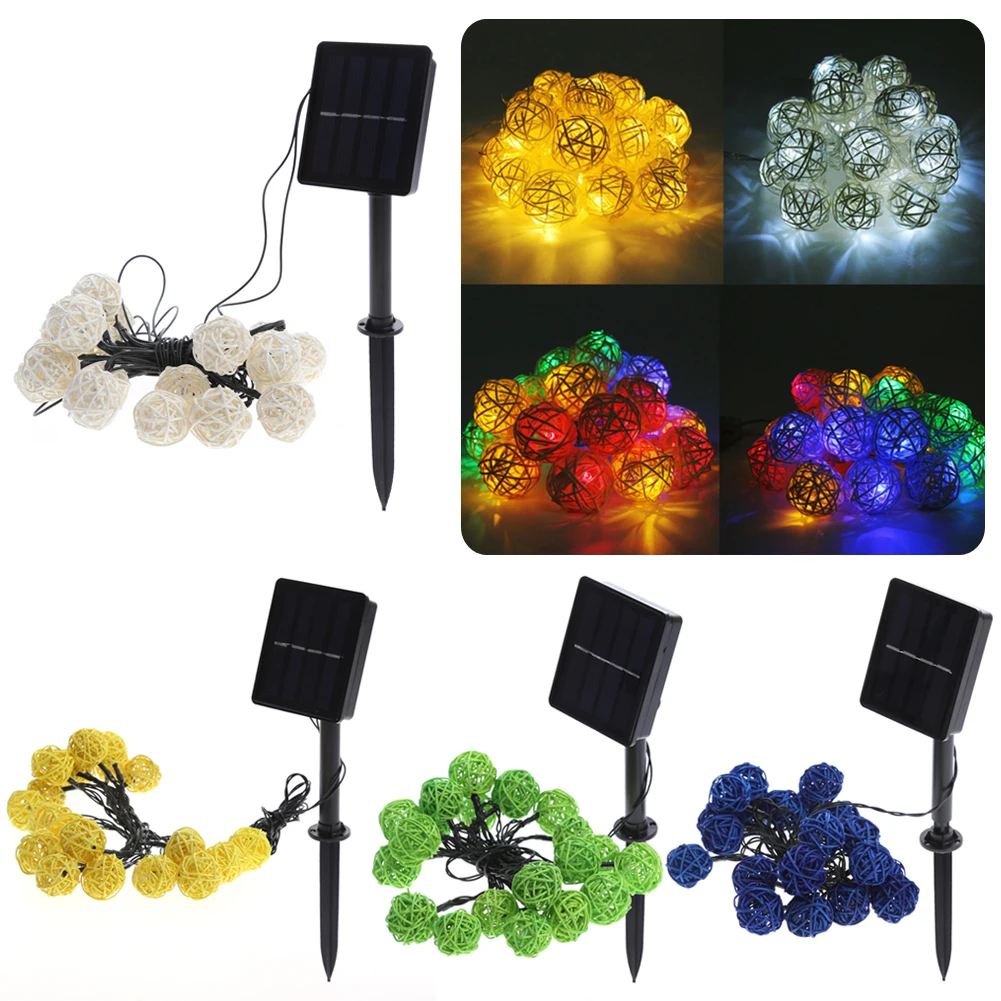 

20 LEDs 5M Colorful Solar light string Waterproof Christmas Holiday Ourdoor Garden Decoration Fairy Solar Battery String Light