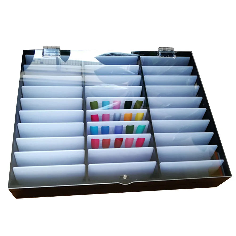 

44 Grids Portable Nail Tips Makeup Manicure Display Case Multifunction Nail Decorations Acrylic Storage Box Container Adjustable