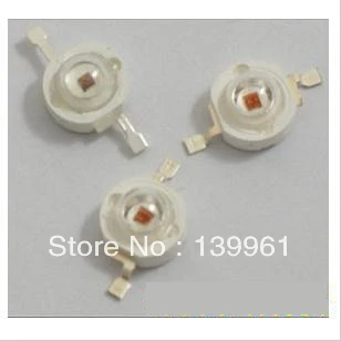 

50pcs/lot 1W Red Led Diode 620-630nm 40-45lm
