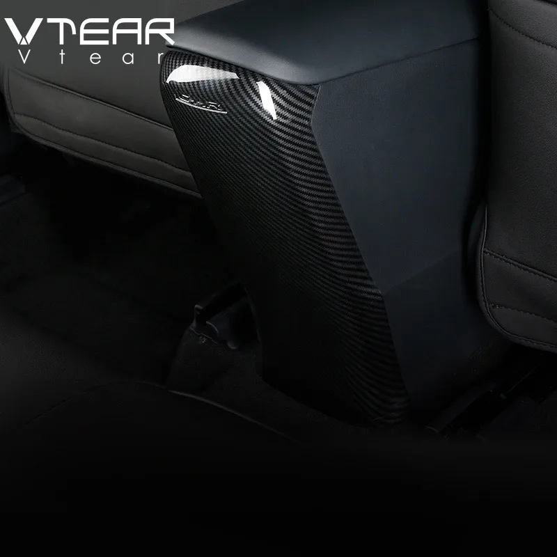 Аксессуары для Vtear Toyota C-HR CHR, автомобильная задняя декоративная накладка для панели подлокотника, Накладка для интерьера, карбоновое волокно, автомобильный Стайлинг