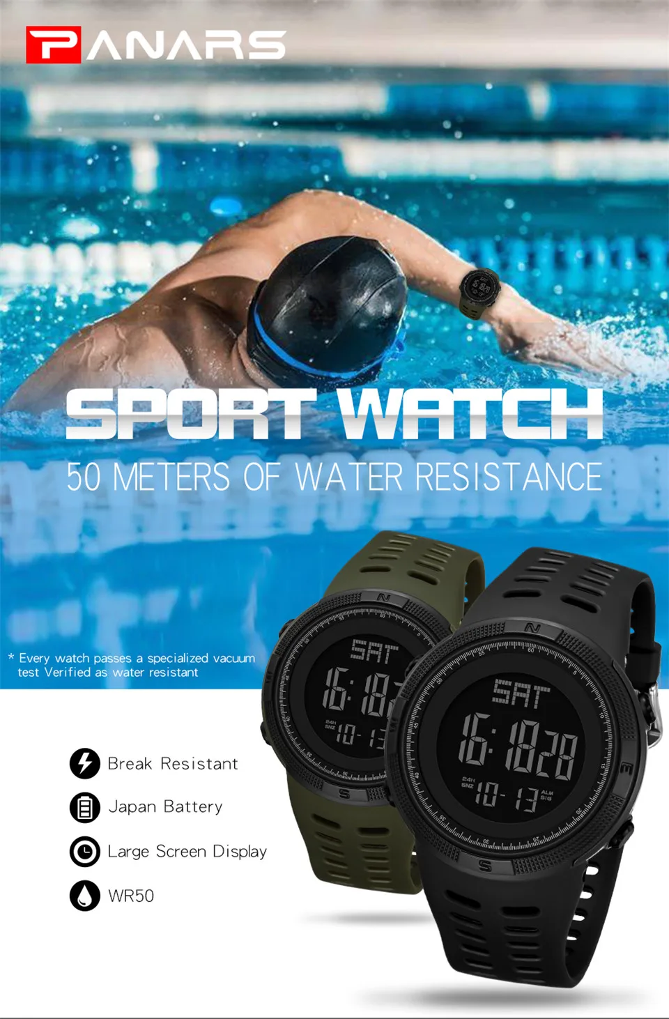 Sports Watch Men Digital Electronic Wrist Watch Waterproof LED Fitness Outdoor Watch For Running Chronograph Wristwatch Relojes (1)