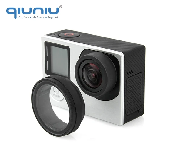 QIUNIU For GoPro Accessories UV Filter Lens Protector Optical Glass UV Lens Protective Cover for GoPro Hero 4 3+ 3 Camera