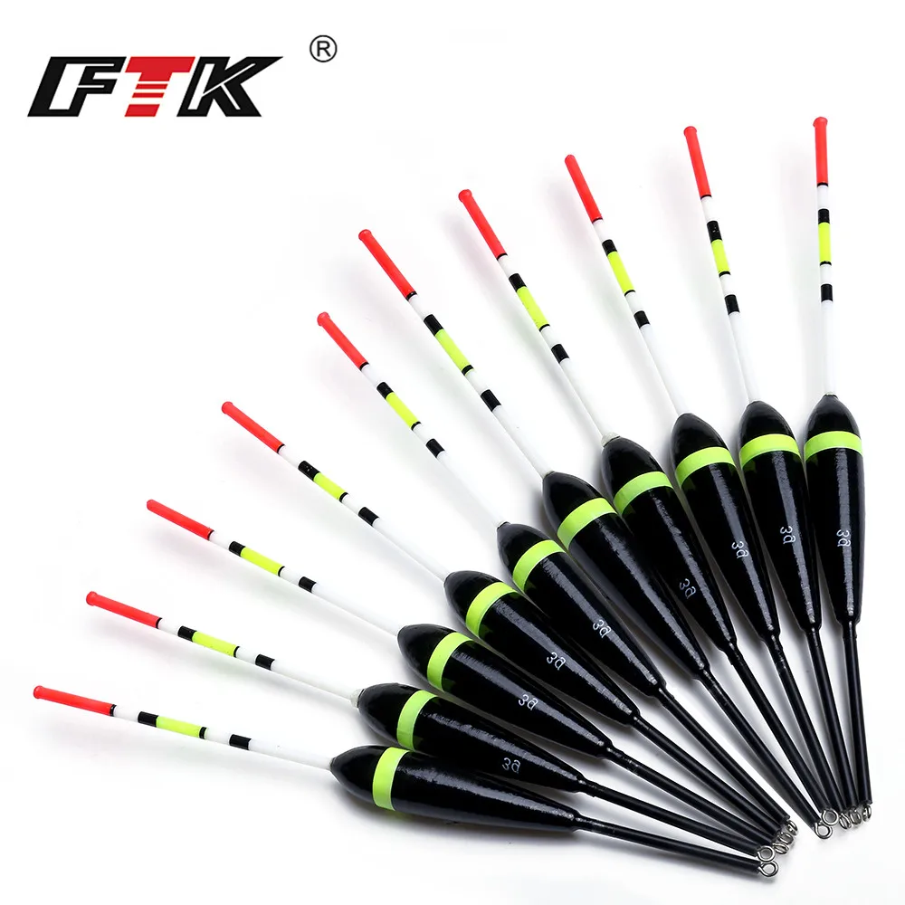 

FTK Fortune Paulownia 10 Pcs/Lot Bobber Fishing Float Length 20-25 CM Float 2G 3G 4G 5G 6G For Carp Fishing