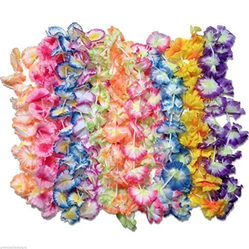 50 luau flower leis jumbo carnation party pack fabric leis HOT SALEin