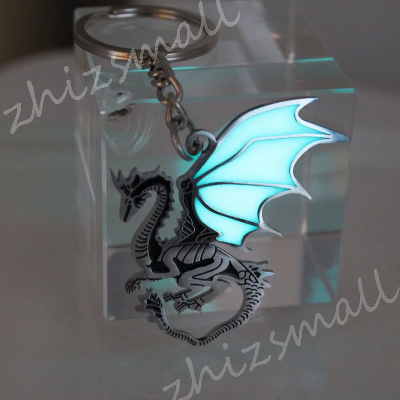 Gray Dragon Fashion Keychain Rhinestone Crystal Lovely Charm Cute Gift E20 