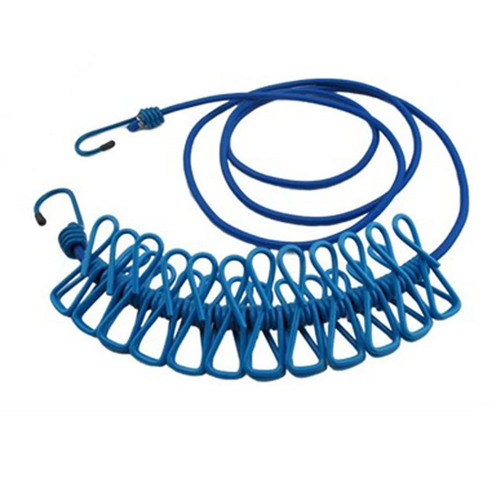 

1pcs Outdoor Travel Home Laundry Clothes Line Adjustable Shawl Socks Underwear Clip Holder Washing Line Hangers